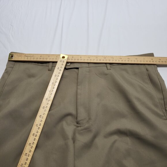 Haggar Q Mens Dress Pants 36 X 32 Straight Leg Polyester Beige - Picture 11 of 16